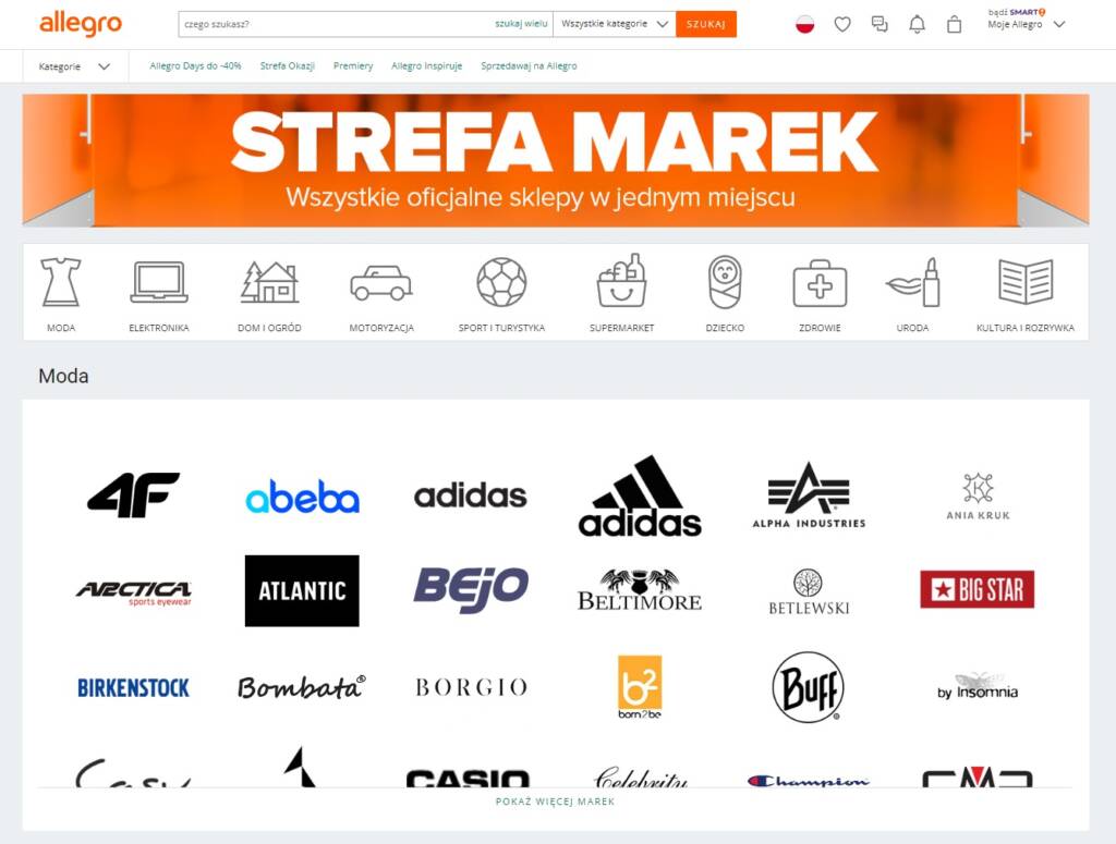 Strefa marek na allegro.pl